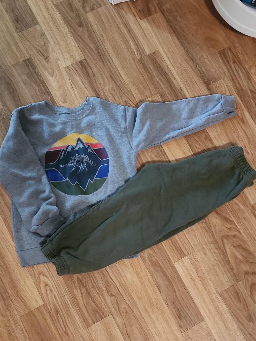 Kids Olive Green Jogger Sweatpants - Brand Not Visible